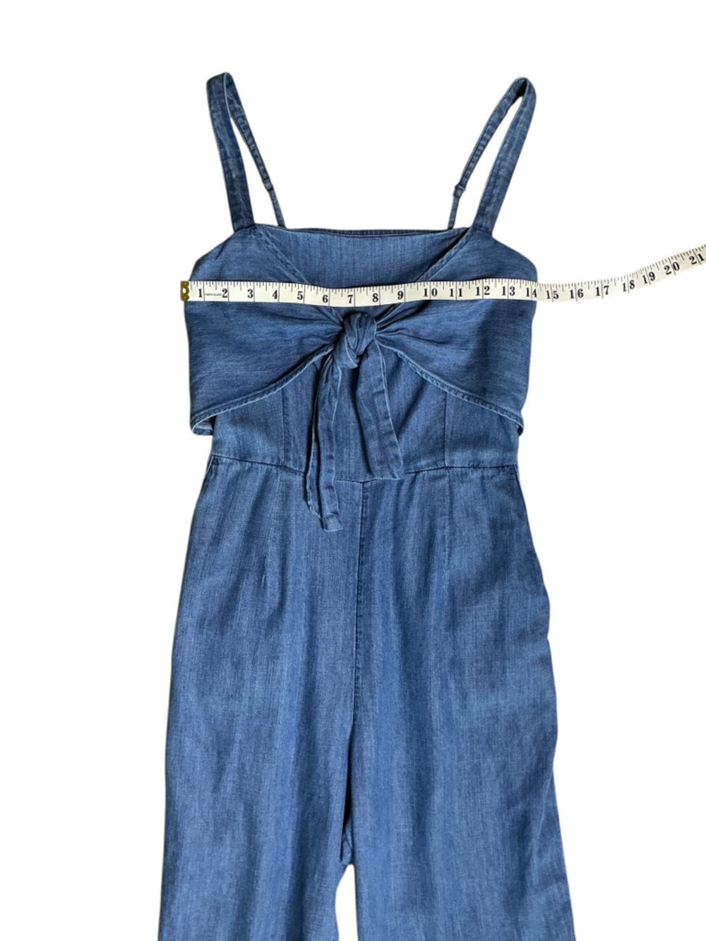 Abercrombie & Fitch Chambray Wide Leg Jumpsuit Size M - Picture 5 of 7
